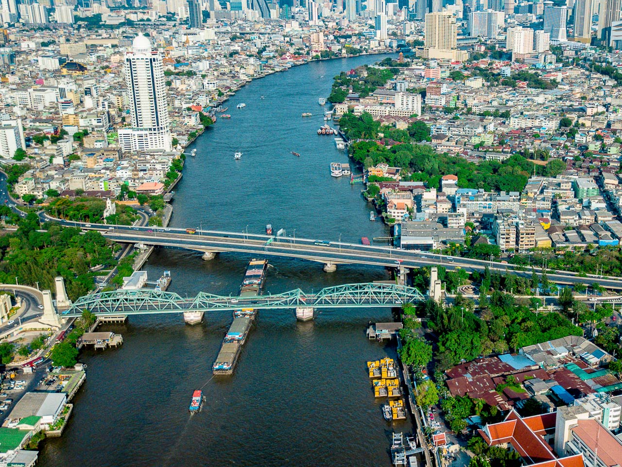 Foto de drone de Bangkok. LIVE: Tomada na Tailândia