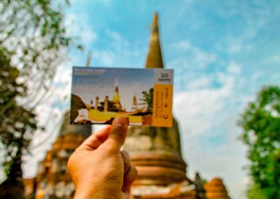 Wat Yai Chai Mongkol - Ingresso de entrada para o templo do passeio para Ayutthaya. | Foto: Bruno/@passeiosemphiphi