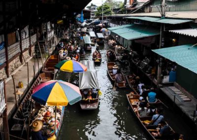 mercado flutuante em Bangkok Tailândia - passeio pelos mercados de bangkok
