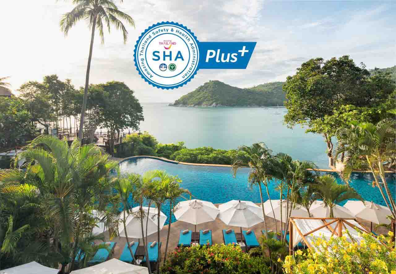 Vista linda do Panviman Resort Koh Phangan - SHA+ Plus - um dos melhores hotéis de Ko Phangan