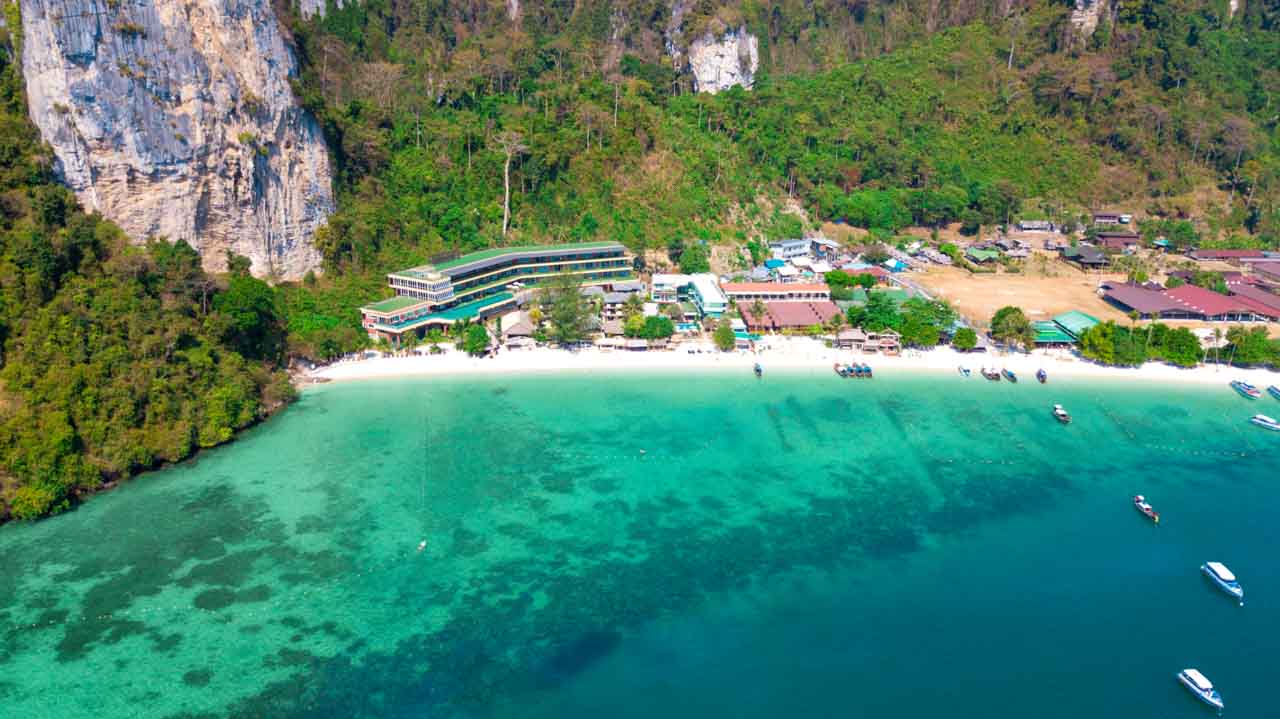 Nice Beach vista de drone na Tailândia
