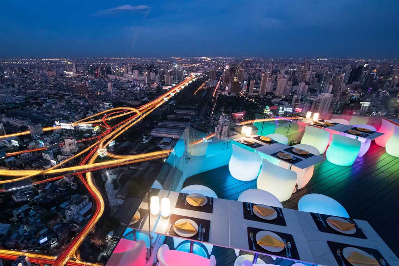 The Rooftop Bar – Baiyoke Sky Hotel - sky bar a noite em Bangkok